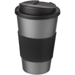 Americano® 350 ml Isolierbecher mit Schutzring & auslaufsicherem Schraubverschluss - silber - Hauptfoto