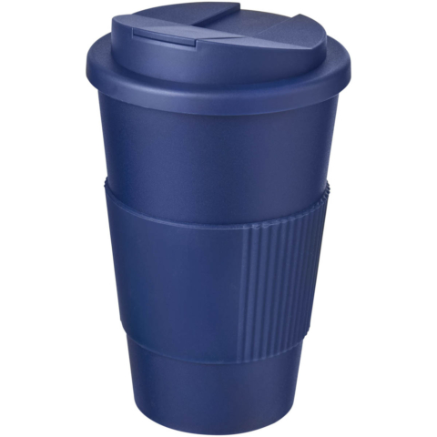 Americano® 350 ml Isolierbecher mit Schutzring & auslaufsicherem Schraubverschluss - blau - Hauptfoto