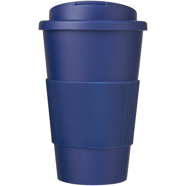 Americano® 350 ml Isolierbecher mit Schutzring & auslaufsicherem Schraubverschluss - blau - Vorderseite