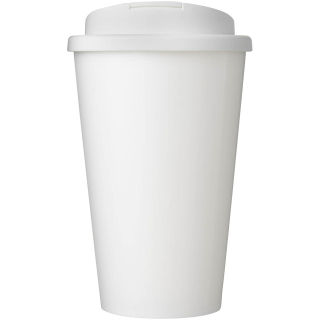 Brite-Americano® 350 ml Isolierbecher mit auslaufsicherem Schraubverschluss - weiss - Vorderseite