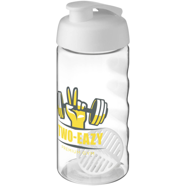 H2O Active® Bop 500 ml Shakerflasche - weiss - Logo 1