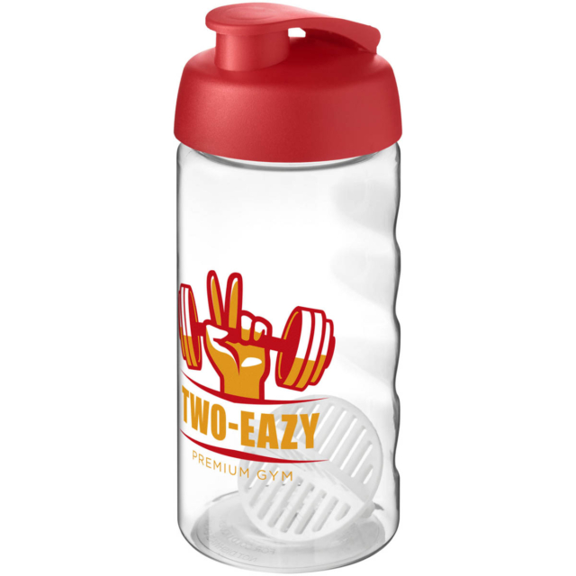 H2O Active® Bop 500 ml Shakerflasche - rot - Logo 1