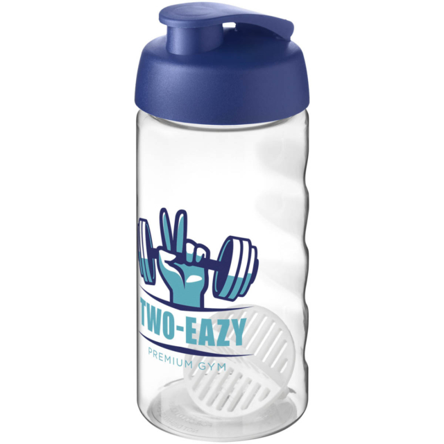 H2O Active® Bop 500 ml Shakerflasche - blau - Logo 1