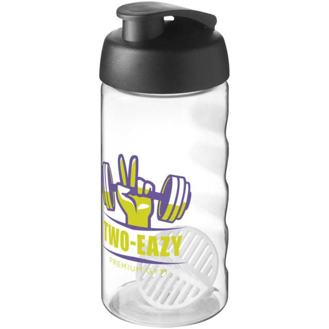 H2O Active® Bop 500 ml Shakerflasche - schwarz - Logo 1