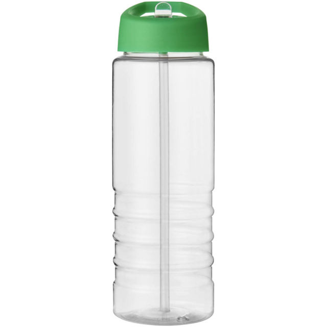 H2O Active® Treble 750 ml Sportflasche mit Ausgussdeckel - transparent - Vorderseite