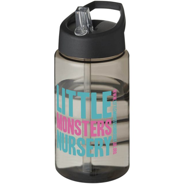 H2O Active® Bop 500 ml Sportflasche mit Ausgussdeckel - charcoal - Logo 1