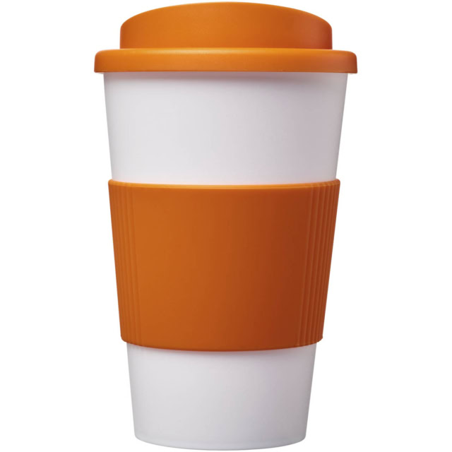 Americano® 350 ml Isolierbecher mit Schutzring - orange - Vorderseite