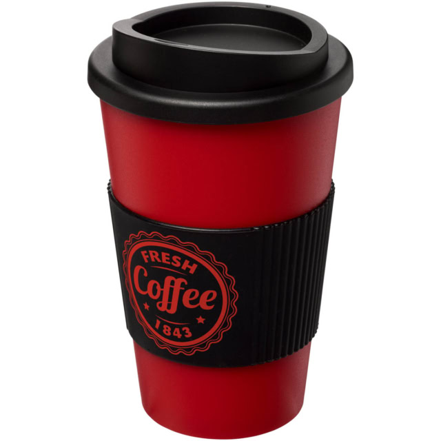 Americano® 350 ml Isolierbecher mit Schutzring - schwarz - Logo 1