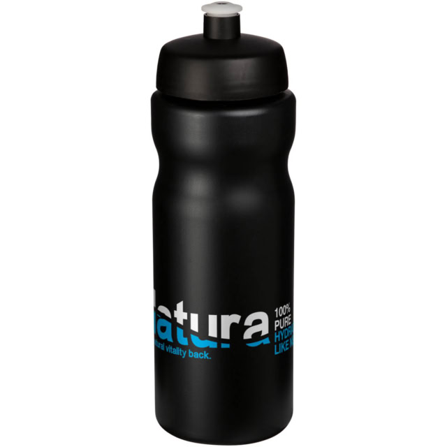 Baseline® Plus 650 ml Sportflasche - schwarz - Logo 1