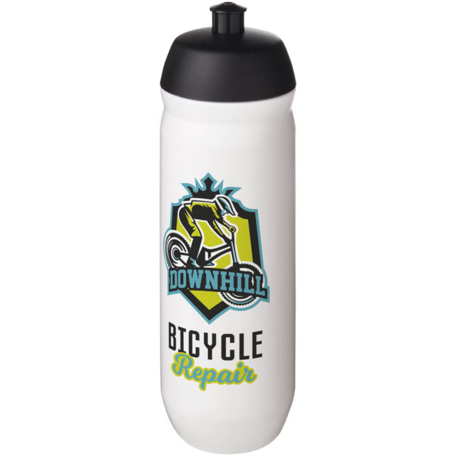 HydroFlex™ 750 ml Squeezy Sportflasche - schwarz - Logo 1