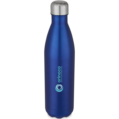 Cove 750 ml vakuumisolierte Edelstahlflasche - blau - Logo 1