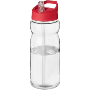 H2O Active® Base Tritan™ 650 ml Sportflasche mit Ausgussdeckel – transparent klar / rot