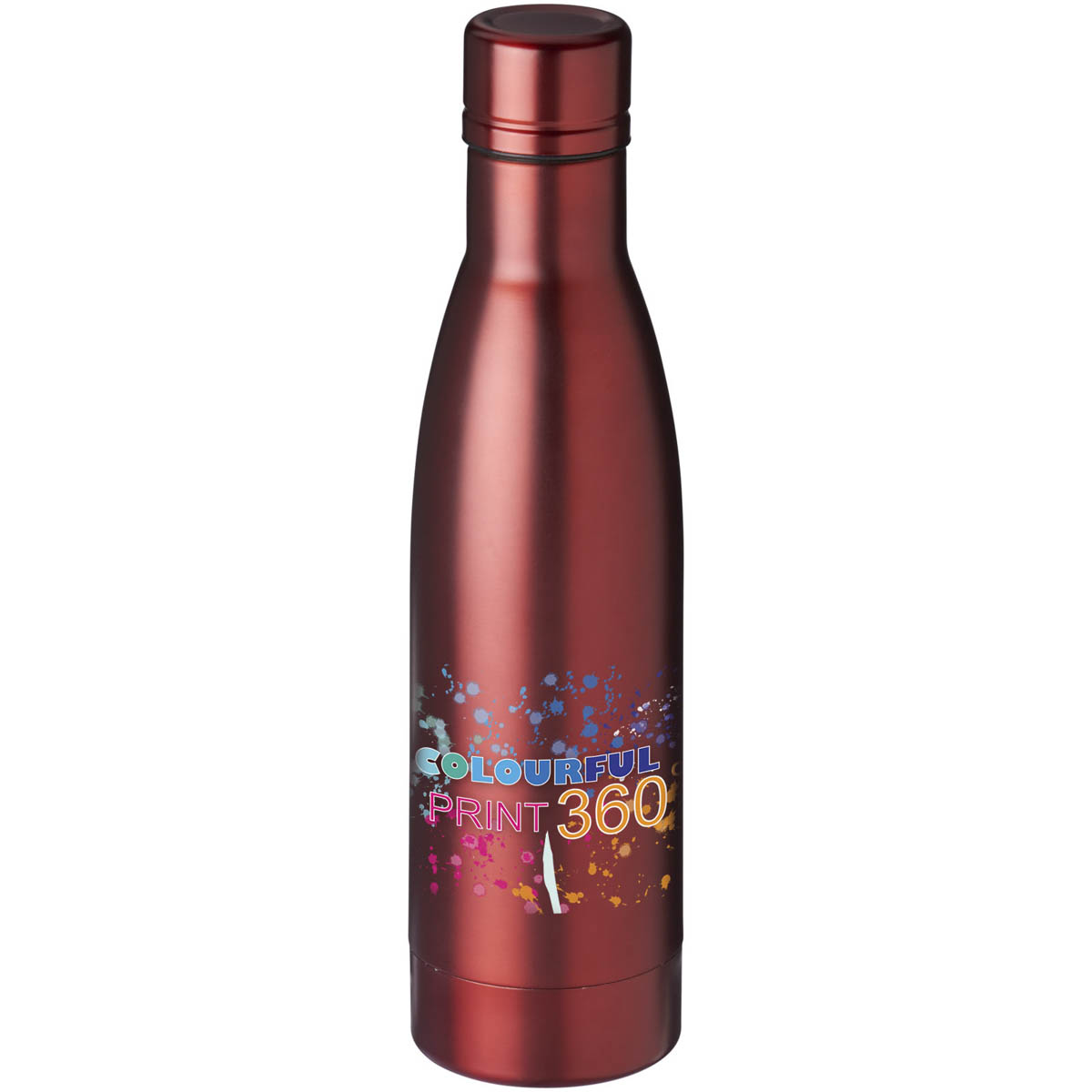 Vasa 500 ml Kupfer-Vakuum Isolierflasche - rot - Logo 1