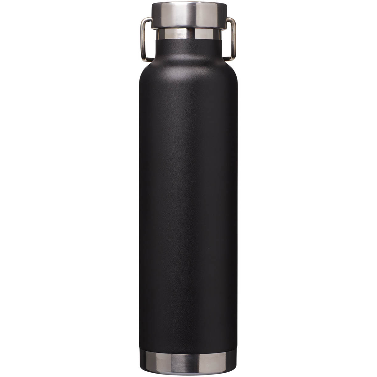 Thor 650 ml Kupfer-Vakuum Isoliersportflasche - schwarz - Rückseite