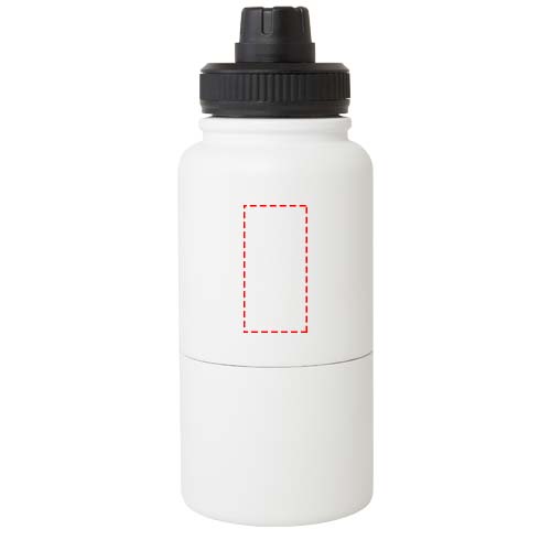 Dupeca 840 ml RCS-zertifizierte Isolierflasche aus Edelstahl - weiss – Bild 9