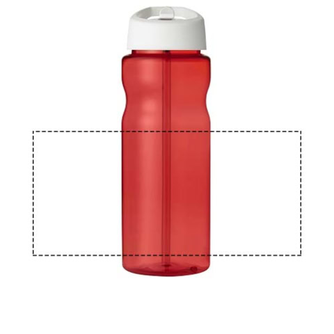 H2O Active® Base Tritan™ 650 ml Sportflasche mit Ausgussdeckel - rot / weiss – Bild 5