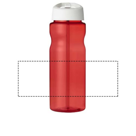 H2O Active® Base Tritan™ 650 ml Sportflasche mit Ausgussdeckel - rot / weiss – Bild 6