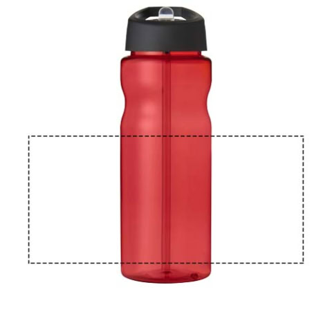 H2O Active® Base Tritan™ 650 ml Sportflasche mit Ausgussdeckel - rot / schwarz – Bild 5