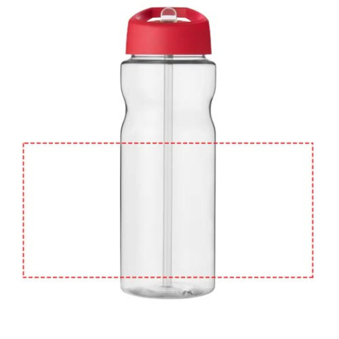 H2O Active® Base Tritan™ 650 ml Sportflasche mit Ausgussdeckel - transparent klar / rot – Bild 5