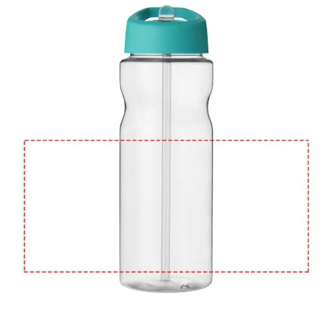 H2O Active® Base Tritan™ 650 ml Sportflasche mit Ausgussdeckel - transparent klar / aquablau – Bild 5