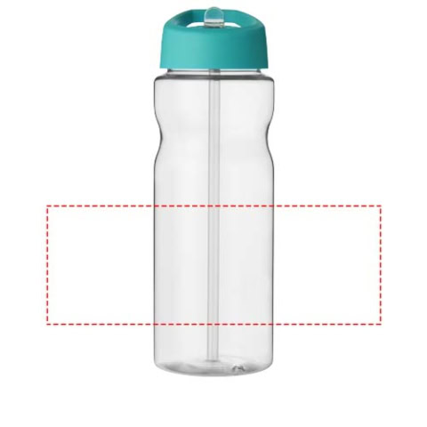 H2O Active® Base Tritan™ 650 ml Sportflasche mit Ausgussdeckel - transparent klar / aquablau – Bild 6