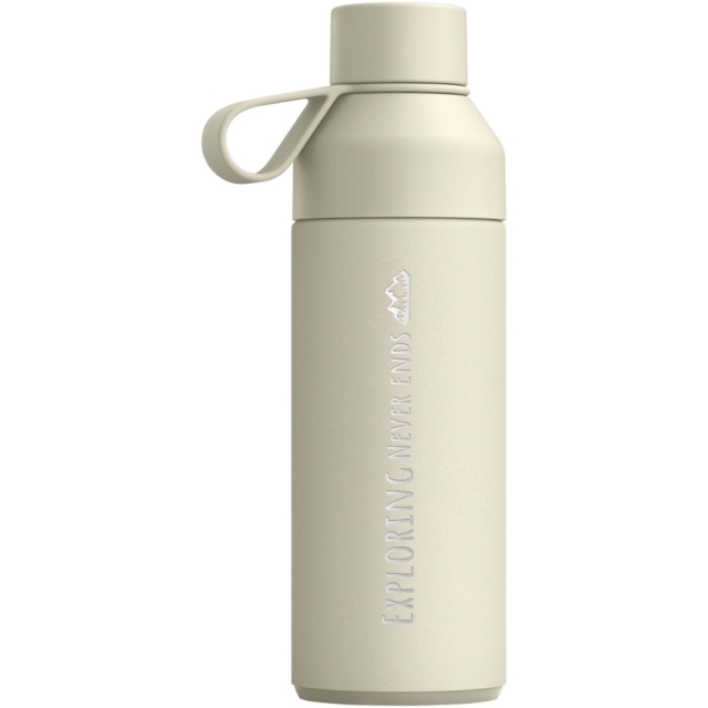 Ocean Bottle 500 ml vakuumisolierte Flasche - Sandstone - Logo 1