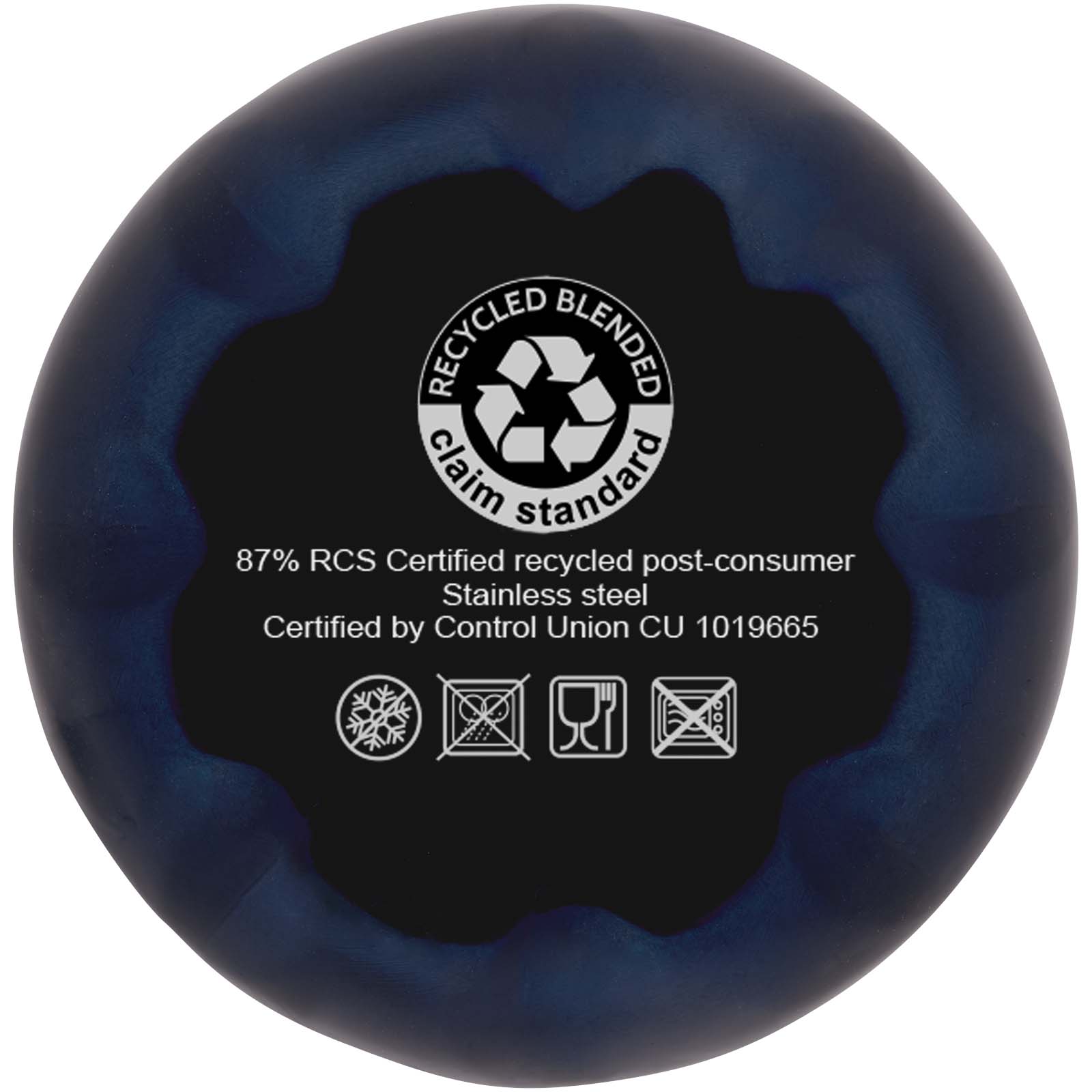 Cove 500 ml RCS-zertifizierte vakuumisolierte Edelstahlflasche - navy - Extra 2