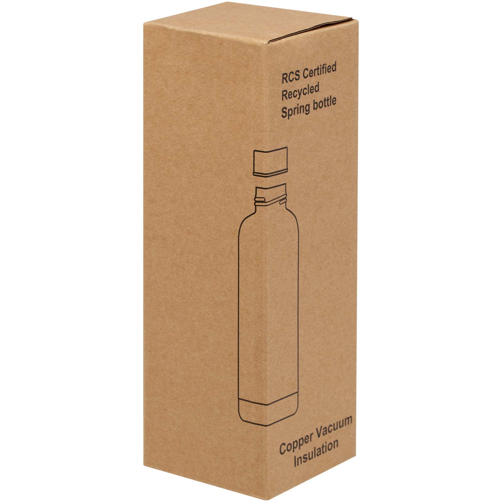 Spring 500 ml RCS-zertifizierte Kupfer-Vakuum Isolierflasche aus recyceltem Edelstahl - Ozeanblau - Package