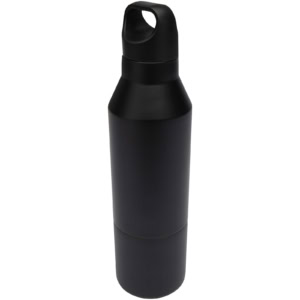 Odessy 600 ml Isolierflasche und 300 ml Becher aus RCS recyceltem Edelstahl - schwarz - Hauptfoto