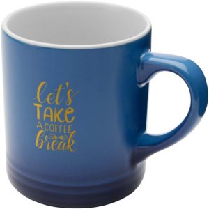 Laguna Keramiktasse 330 ml - royalblau - Logo 1