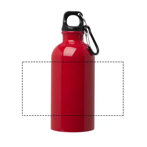 Oregon 400 ml RCS-zertifizierte, einwandige Trinkflasche aus Edelstahl mit Karabinerhaken - rot – Bild 9