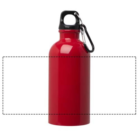 Oregon 400 ml RCS-zertifizierte, einwandige Trinkflasche aus Edelstahl mit Karabinerhaken - rot – Bild 11