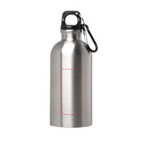 Oregon 400 ml RCS-zertifizierte, einwandige Trinkflasche aus Edelstahl mit Karabinerhaken - silber – Bild 8