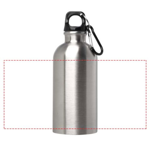 Oregon 400 ml RCS-zertifizierte, einwandige Trinkflasche aus Edelstahl mit Karabinerhaken - silber – Bild 7