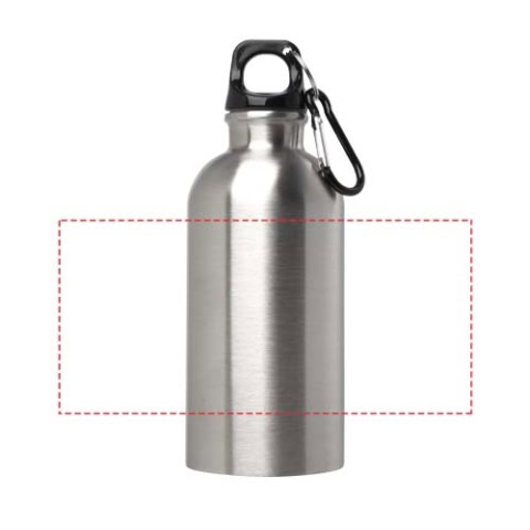 Oregon 400 ml RCS-zertifizierte, einwandige Trinkflasche aus Edelstahl mit Karabinerhaken - silber – Bild 6