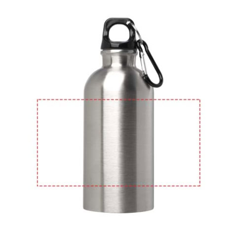 Oregon 400 ml RCS-zertifizierte, einwandige Trinkflasche aus Edelstahl mit Karabinerhaken - silber – Bild 9