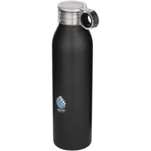 Grom 650 ml RCS-zertifizierte Trinkflasche aus recyceltem Edelstahl - schwarz - Logo 1