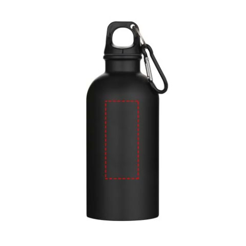 Oregon 400 ml matte RCS-zertifizierte einwandige Trinkflasche aus recyceltem Edelstahl mit Karabinerhaken - schwarz – Bild 5