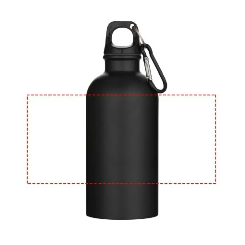 Oregon 400 ml matte RCS-zertifizierte einwandige Trinkflasche aus recyceltem Edelstahl mit Karabinerhaken - schwarz – Bild 10