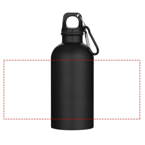 Oregon 400 ml matte RCS-zertifizierte einwandige Trinkflasche aus recyceltem Edelstahl mit Karabinerhaken - schwarz – Bild 7