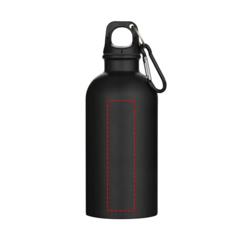 Oregon 400 ml matte RCS-zertifizierte einwandige Trinkflasche aus recyceltem Edelstahl mit Karabinerhaken - schwarz – Bild 8