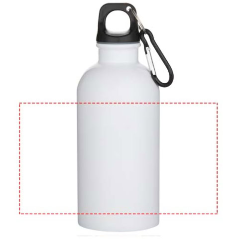 Oregon 400 ml RSC-zertifizierte einwandige Sublimation Trinkflasche aus recyceltem Edelstahl mit Karabinerhaken - weiss – Bild 5