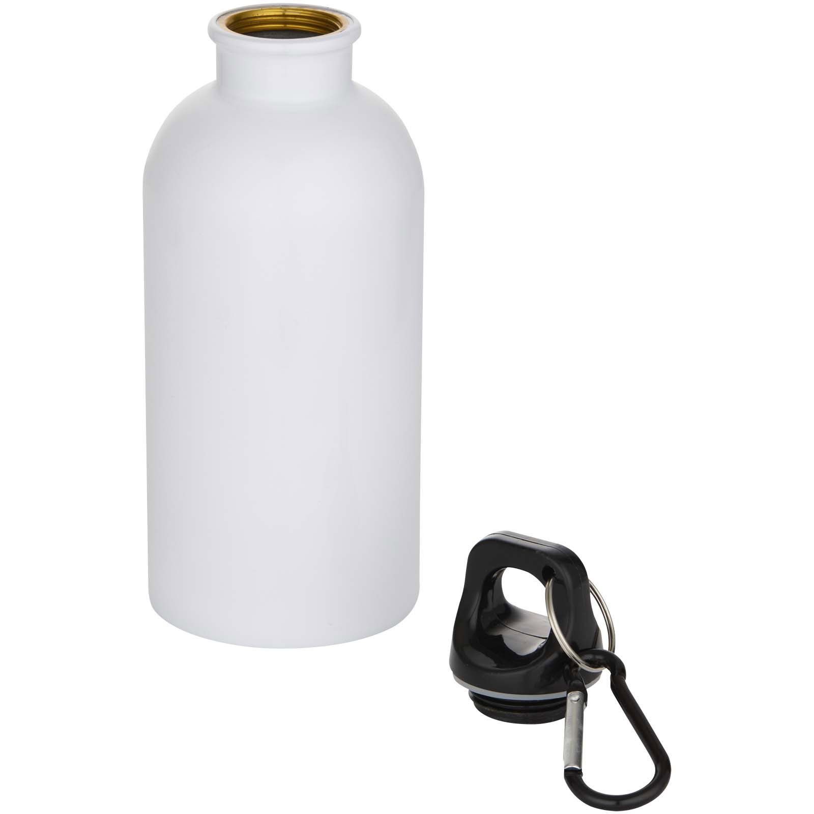 Oregon 400 ml RSC-zertifizierte einwandige Sublimation Trinkflasche aus recyceltem Edelstahl mit Karabinerhaken - weiss - Extra 1