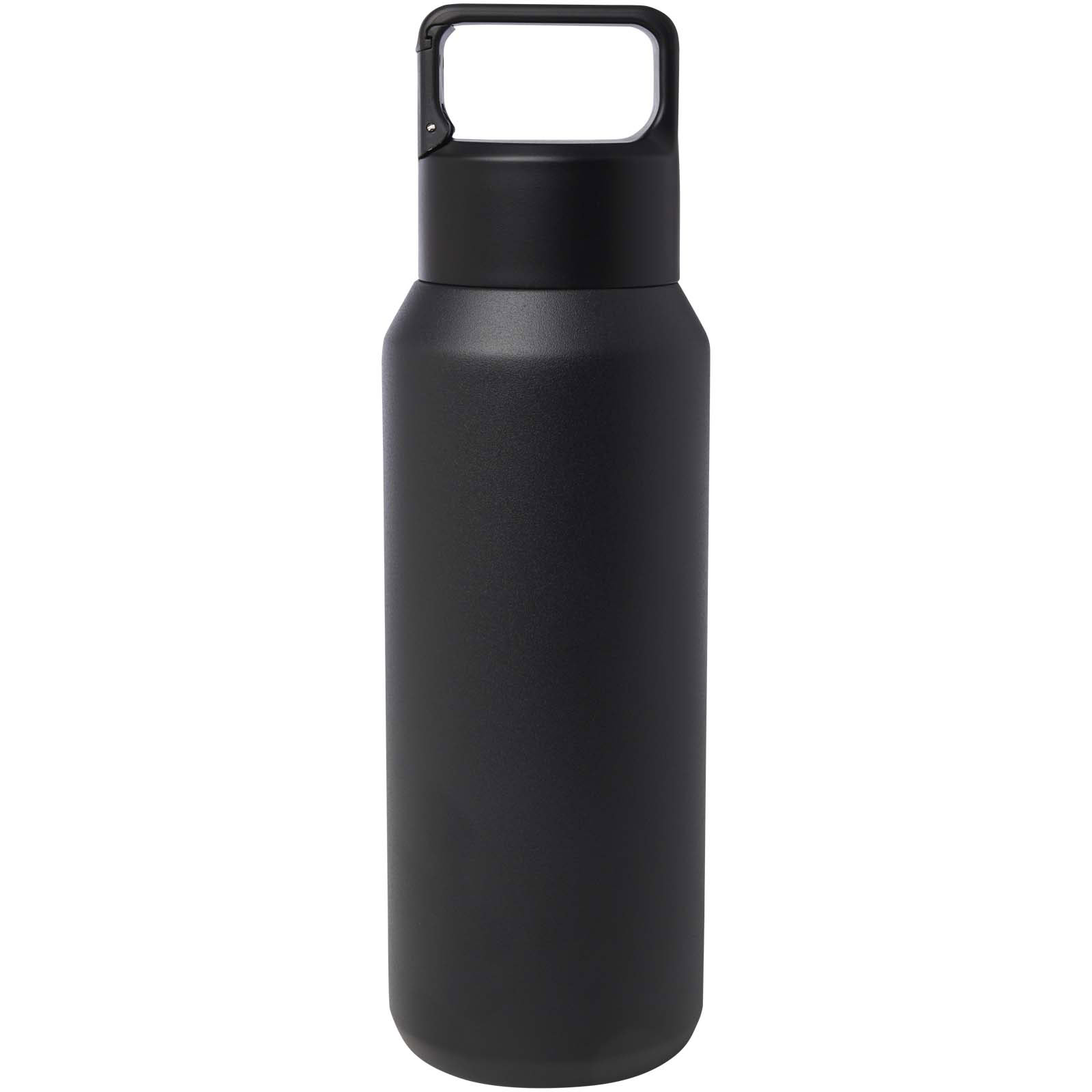 Astra 600 ml RCS-zertifizierte Kupfer-Vakuum Isolierflasche aus recyceltem Edelstahl (Kohlensäure geeignet) - schwarz - Rückseite