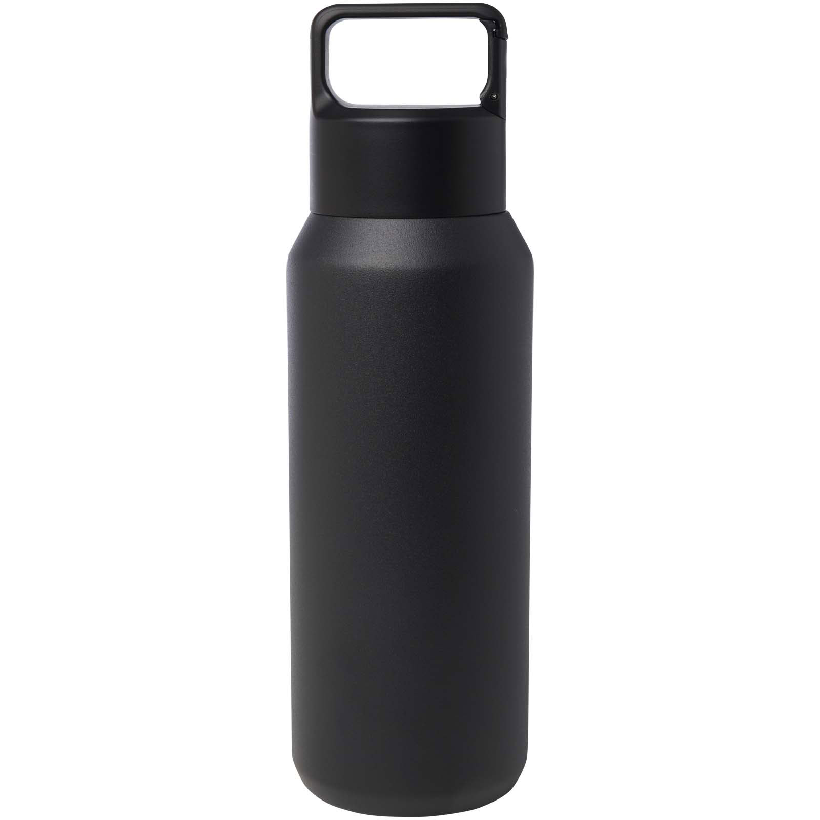Astra 600 ml RCS-zertifizierte Kupfer-Vakuum Isolierflasche aus recyceltem Edelstahl (Kohlensäure geeignet) - schwarz - Vorderseite