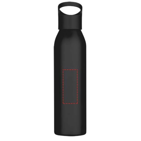 Sky 650 ml RCS-zertifizierte, einwandige Trinkflasche aus recyceltem Edelstahl - schwarz – Bild 6