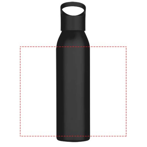 Sky 650 ml RCS-zertifizierte, einwandige Trinkflasche aus recyceltem Edelstahl - schwarz – Bild 7