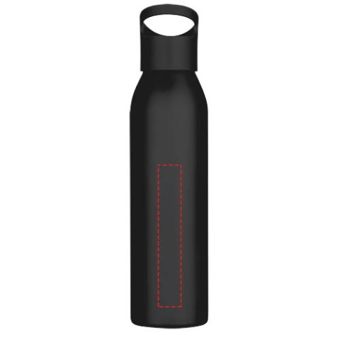 Sky 650 ml RCS-zertifizierte, einwandige Trinkflasche aus recyceltem Edelstahl - schwarz – Bild 5