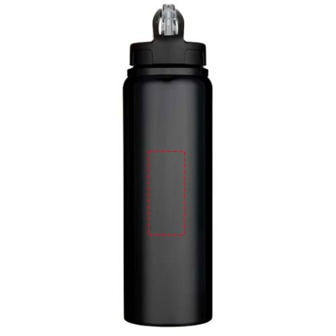 Fitz 800 ml RCS-zertifizierte, einwandige Trinkflasche aus recyceltem Edelstahl - schwarz – Bild 8