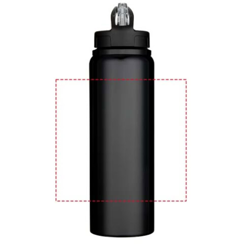 Fitz 800 ml RCS-zertifizierte, einwandige Trinkflasche aus recyceltem Edelstahl - schwarz – Bild 11